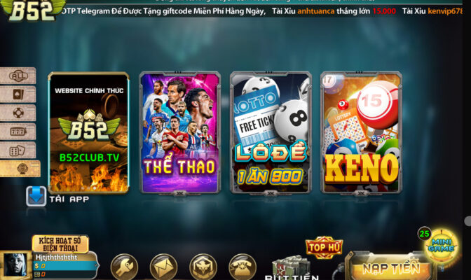 Danh mục lô đề được yêu thích nhiều tại B52 club