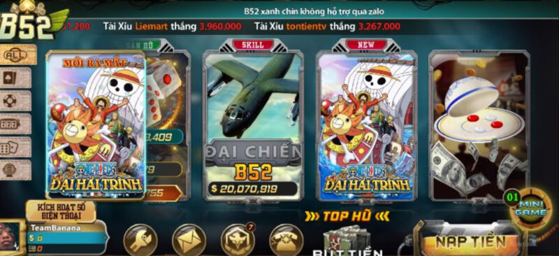 Đa dạng tựa game nổ hũ phong phú