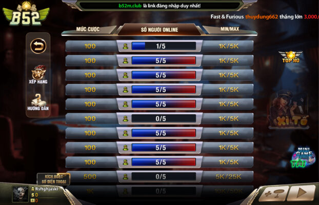 Đa dạng loại xì tố khác nhau