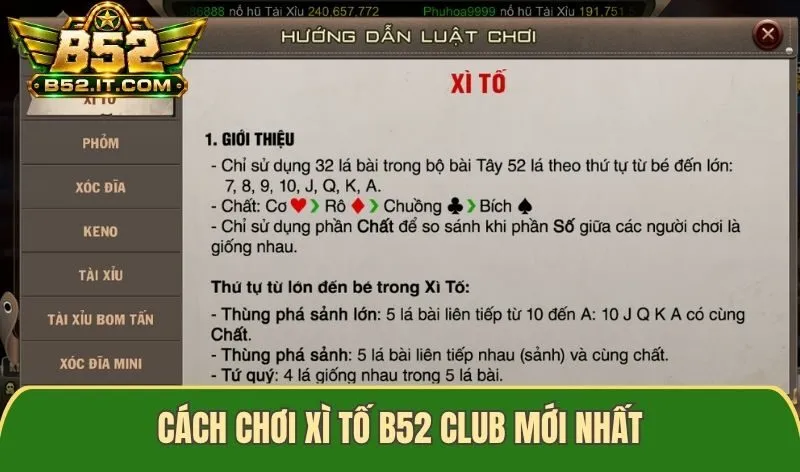 Cách chơi Xì Tố B52 Club mới nhất