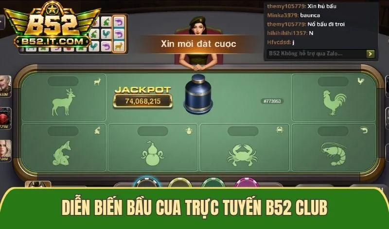 Diễn biến Bầu cua trực tuyến B52 club