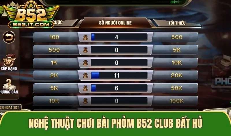 Nghệ thuật chơi game Phỏm B52 club bất hủ