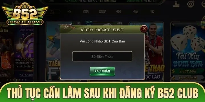 Thủ tục cần làm sau khi đăng ký B5 Club thành công